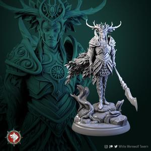 Tarniel wood elf king 32mm and 75mm pre-supported