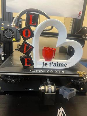Saint Valentin heart with rose