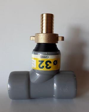 Hose connector - 32mm PVC pipe and 20/27 flexible hose