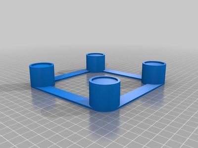 A stand for a 120mm desktop fan to blow upward (for T-Mobile ISP Trashcan Gateway)