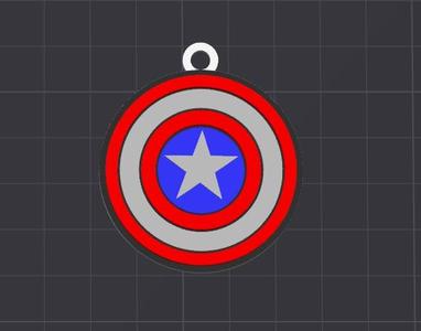 cap-america shield keychain/charm(free commercial)