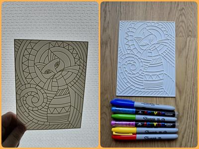 Abstract Cat Geometric Stained Glass Diy No Ams