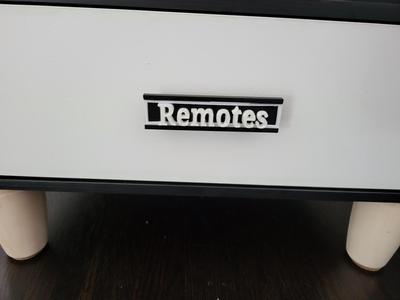 Replacement Drawer Hardware that is modular and you can replace with your own sayings, pictures, etc