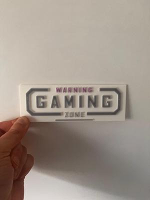 Gaming warning sign