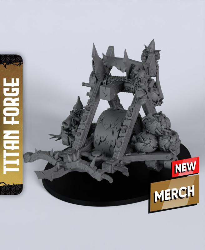Goblin Catapult - With Free Dragon Warhammer - 5e DnD Inspired for RPG and Wargamers