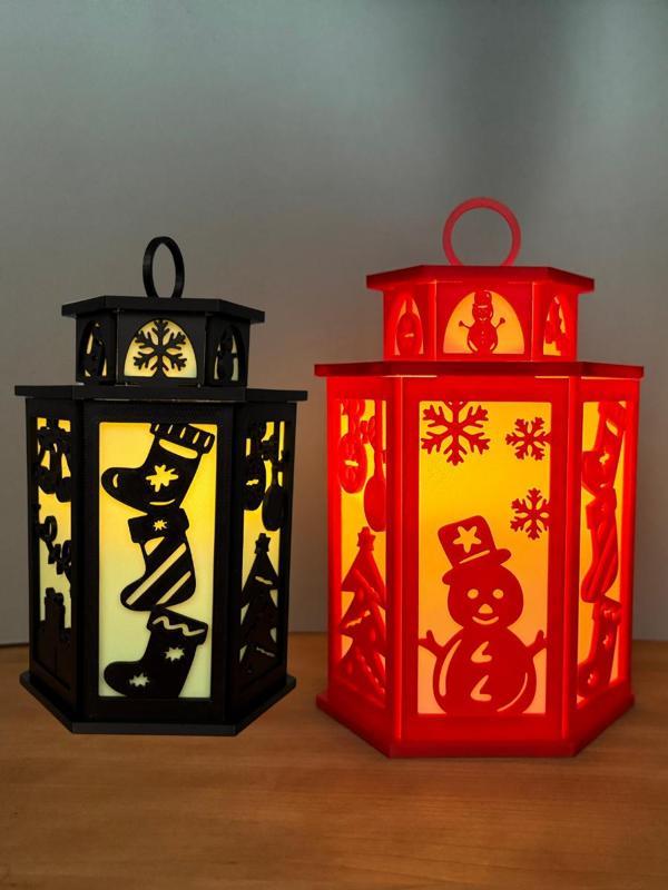 Christmas Lantern Lamp Decoration Tea Light Candle Holder Christmas Home Decor Lamp Digital Download