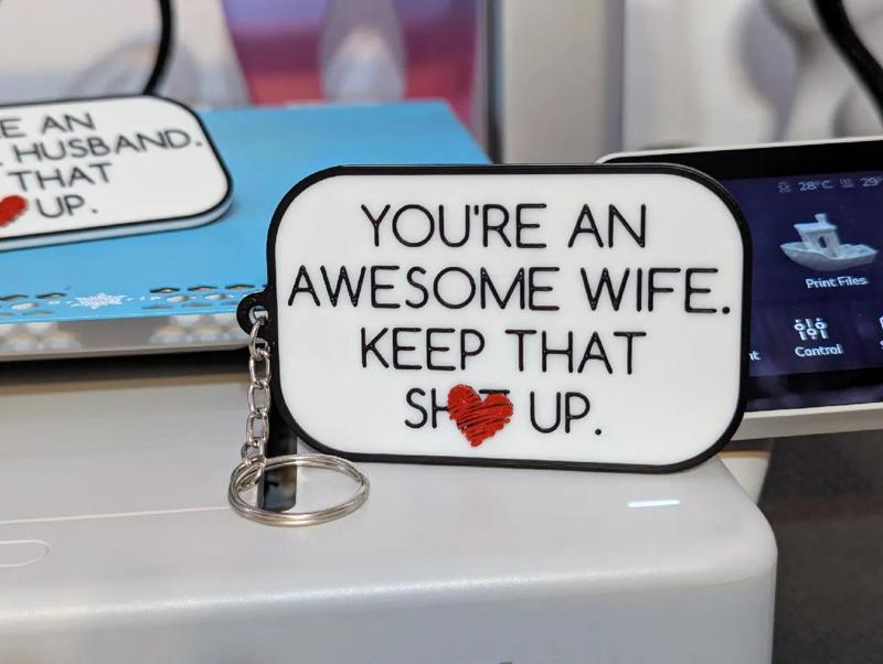 Awesome Wife Keychain   