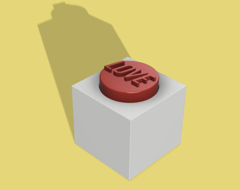 🧡🔑🧡 Clicker Fidget KEYCHAIN Love L.E.G.O.