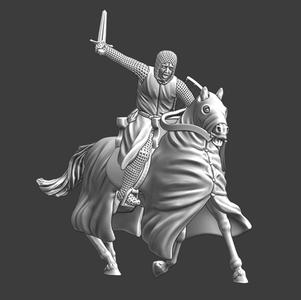 Medieval knight - hacking at the enemy