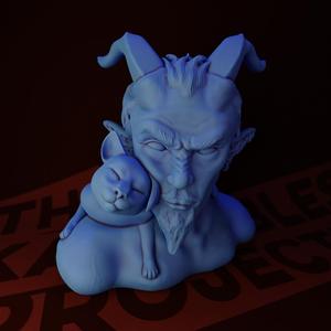 Tiefling Warlock and his Familiar 'Galaxion and Rillix'