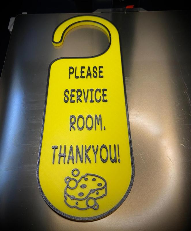 Please Service Room Door Hanger