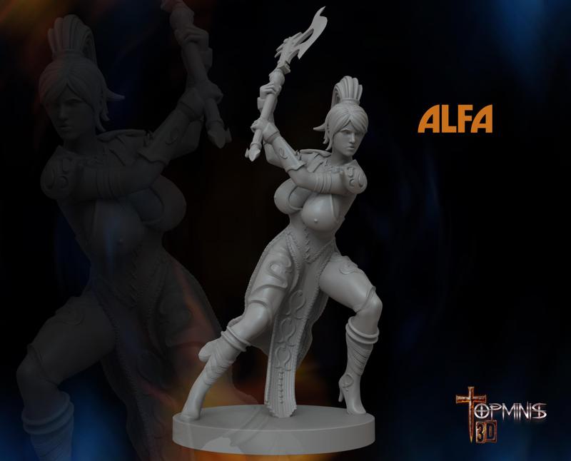 GUERRERA ALFA PARA JUEGOS DE ROLL