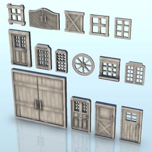 Wild West set of windows and doors - Six Gun Sound Desperado Old Chronicles Gunfight Blackwater Gulch Age of Sigmar Warhammer