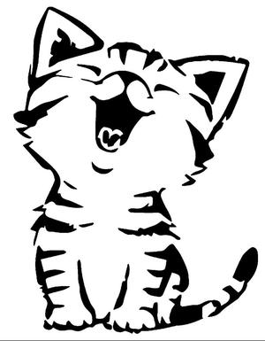 Cat stencil 3