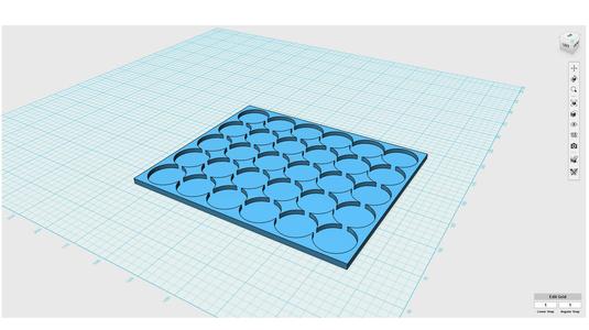 wargaming warhammer 30size unit movement tray 25mm.