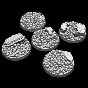LegendGames 40mm Round Skull Bases x5