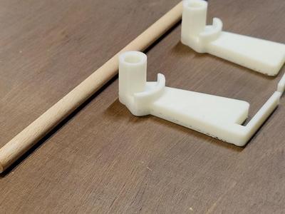 Camping - Halterung Küchenrolle 6mm Platte - 10mm Rundstab