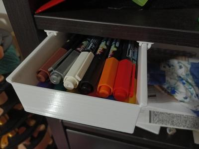 Under table drawer easy print no support needed