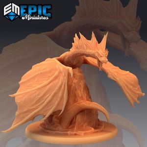 Winged Sea Serpent Angry / Ocean Creature / Water Encounter