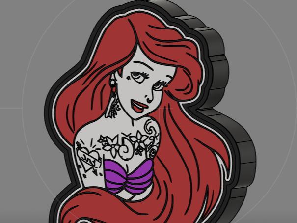 Punk Little Mermaid Light Box