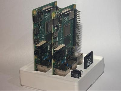 Gridfinity Raspberry 4 model B holder (2x2)