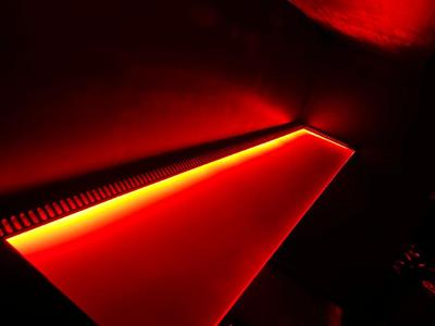 Cyberpunk themed LED backlit shelf   