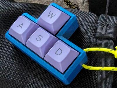WASD Key Switch Fidget Lanyard (remixed)   