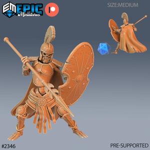 Skeleton Orc Warrior Spear & Shield / Undead Soldier / Skeleton Army Fighter / Graveyard Encounter