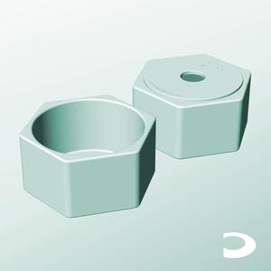 CH162-95-P Pierced Modular Storage Box Bin Container Planter Lamp Shade 3d stl