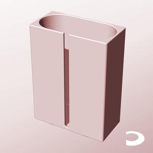 CX68-200-SB Slotted Modular Stacking Storage Boxes | Printable Objects - Infinite Containers | stl file for 3d printing