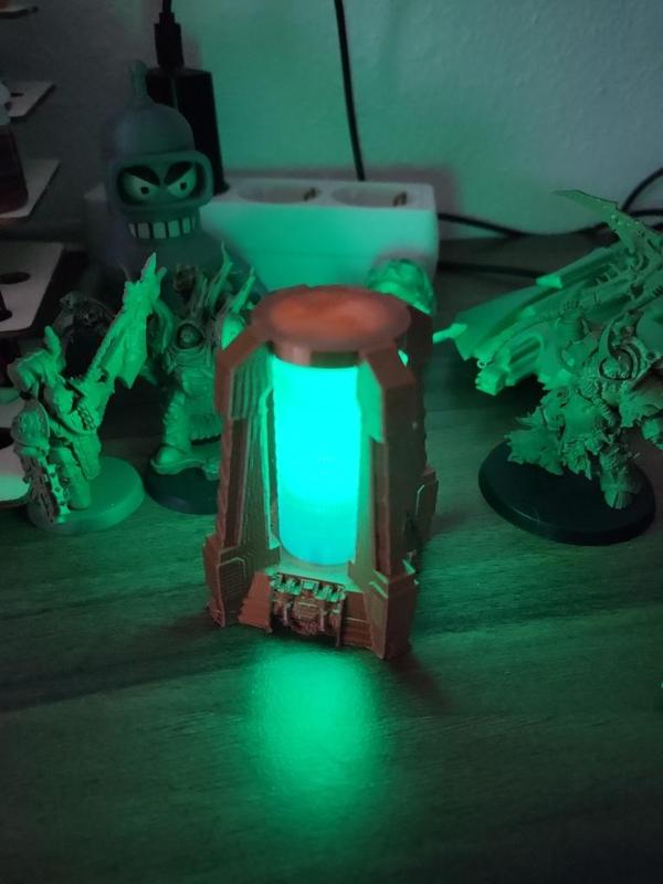 Tea Light Objective Tube 60% with CR2032 and LED place