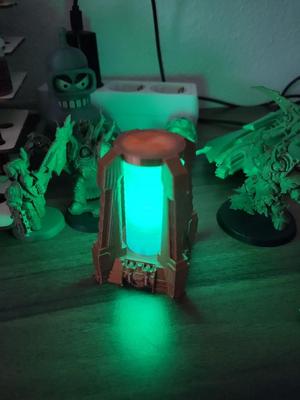 Tea Light Objective Tube 60% with CR2032 and LED place