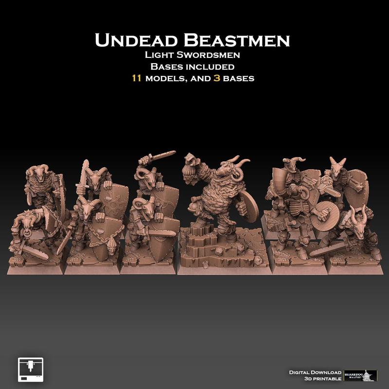 Undead Beastmen Light Swordsmen