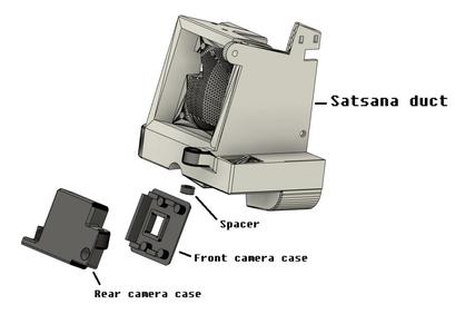 Nozzle Cam Satsana Remix for Ender 3 v2 - 4010 & 5015 fans