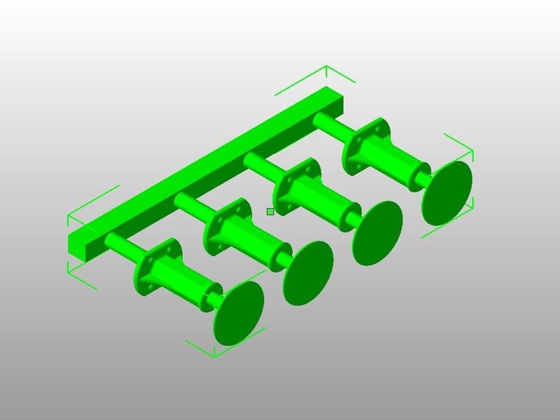 20in wagon buffer - hexagonal stock