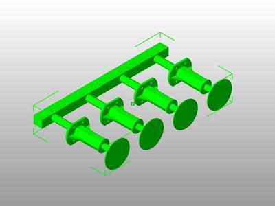20in wagon buffer - hexagonal stock
