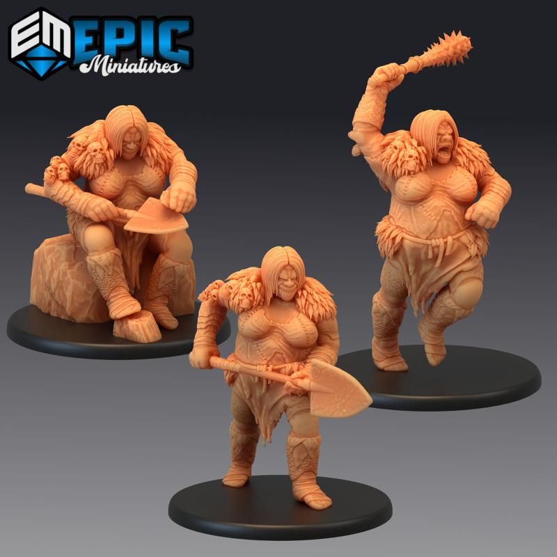 Ogre Female Set / Classic Cave Creature / Evil Troll Encounter