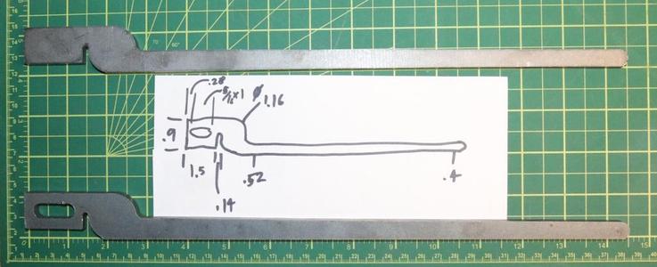 Blacksmith Tong Blanks - plasma cutout photos & dimensions