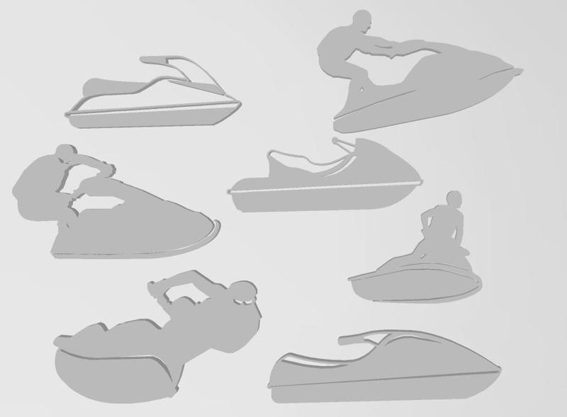 7 silhouette jet ski pack 2