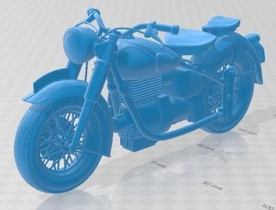 SunBeam S7 1951 Printable Motorbike