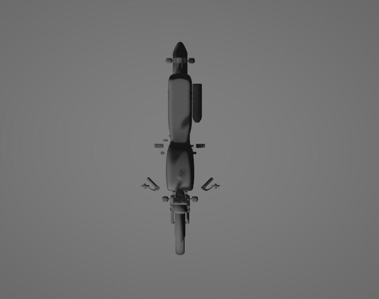 CB 100 – 3D Printable Classic Motorcycle Model