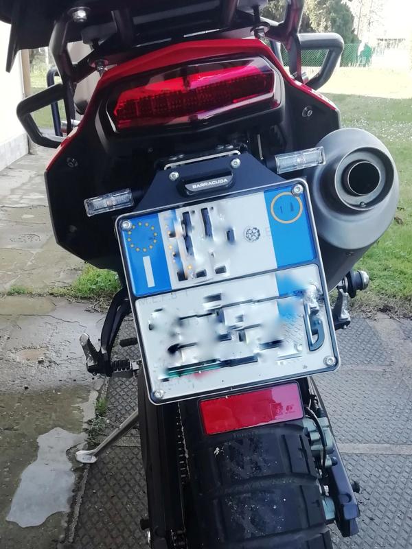 Indicator support for Mivv high Tènèrè 700 Yamaha exhaust