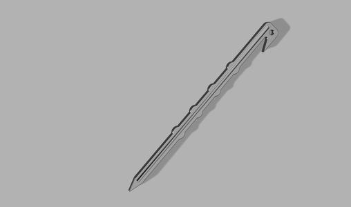 Easy print ground spear  / tent hook - Perfect for soft or sandy earth - 25cm or 9.8 inch