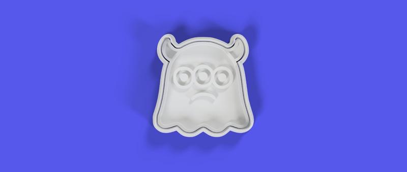 Ghasty the Ghost as a Three Eyed Horned Alien