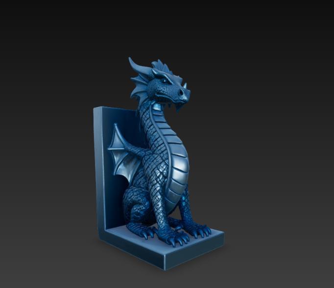 Blue Dragon book nook - bookend
