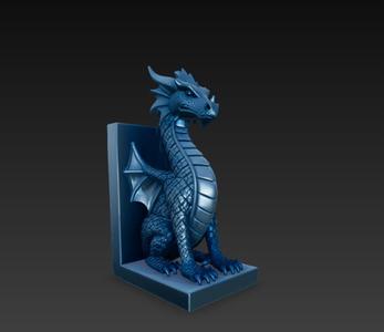 Blue Dragon book nook - bookend