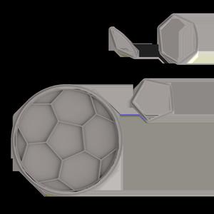 COOKIE CUTTER soccer ball in parts