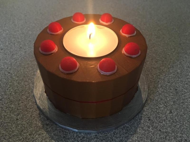 Portal Cake Tea Light Holder