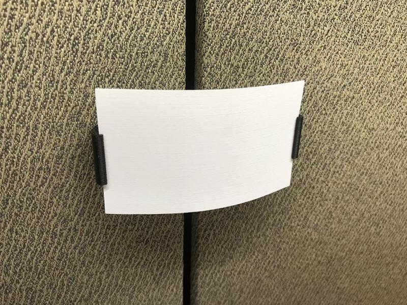Cubicle wall card clip
