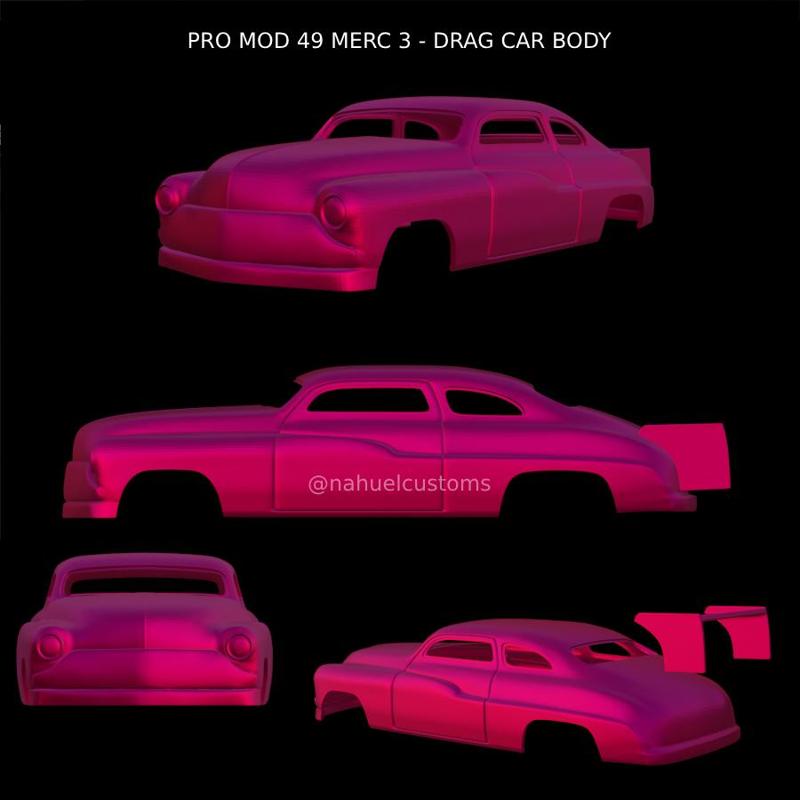 PRO MOD 49 MERC 3 - DRAG CAR BODY